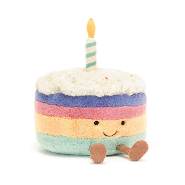 gâteau d'anniversaire rainbow arc-en-ciel jellycat