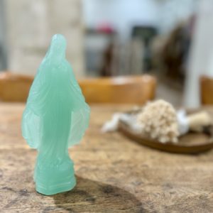 bougie mini miraculeuse celadon ciergerie des prémontrés