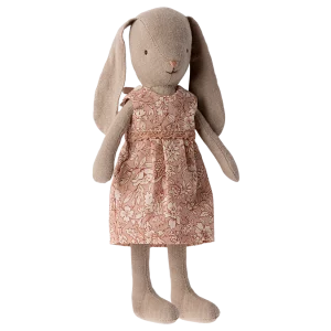 lapin taille 1 et sa robe fleurie rose maileg