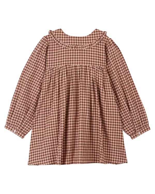 Robe baby doll vichy rose enfant – Image 2