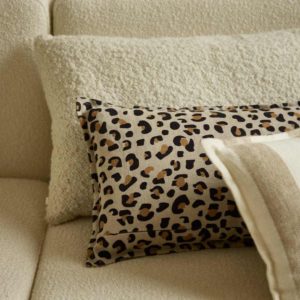 COUSSIN LEOPARD EN LIN GABRIELLE PARIS