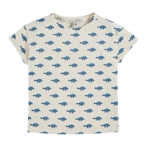 tee shirt enfant tortue bleu