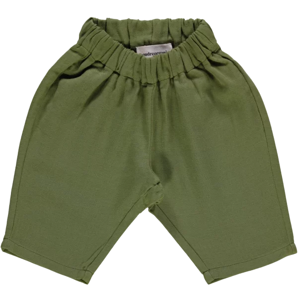 pantalon double gaze vert olive enfant bébé