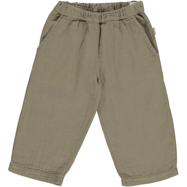 pantalon enfant couleur olive gray double gaze